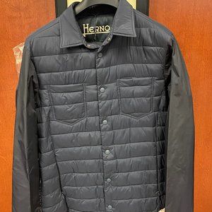 Herno Men's Down Shirt Jacket Navy